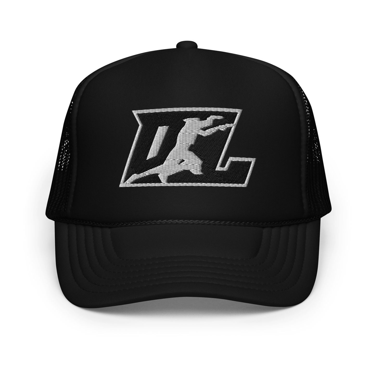 Trucker Cap Black with White Outline DL logo