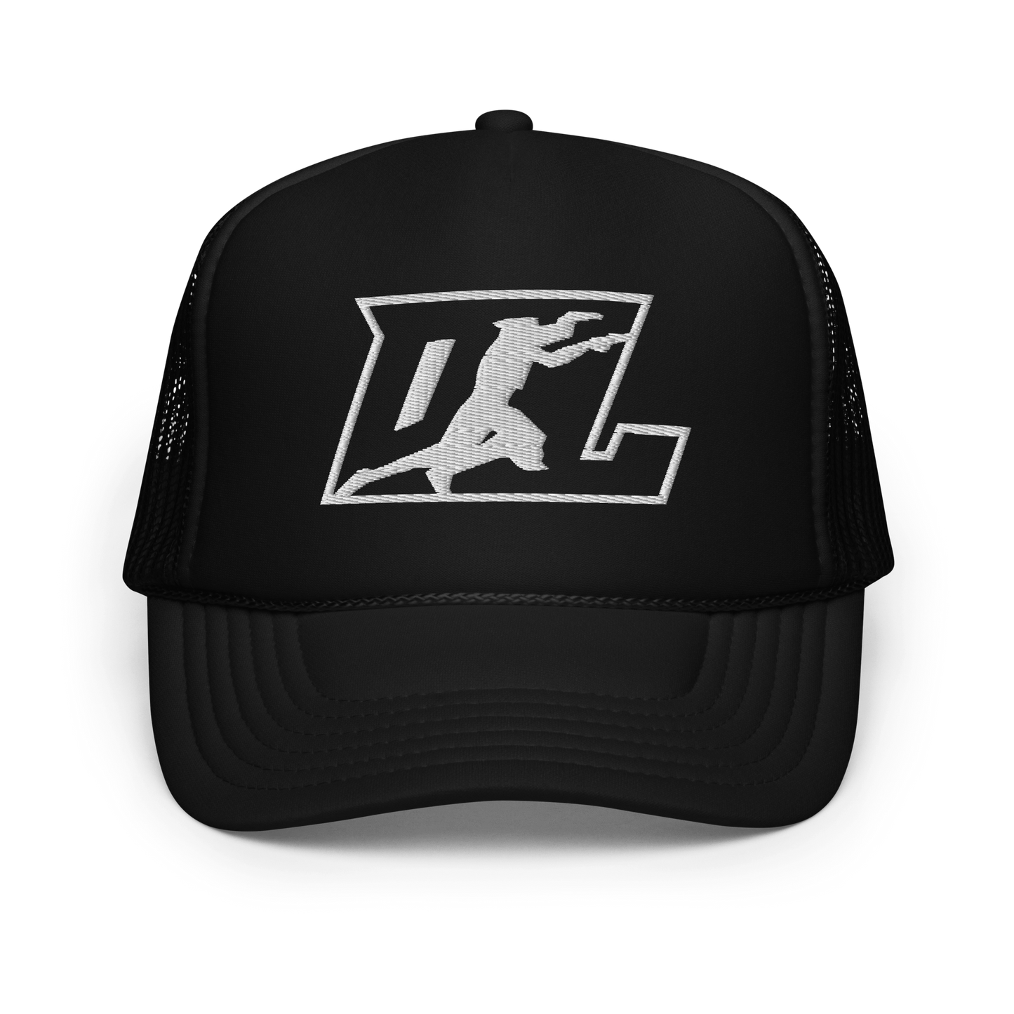 Trucker Cap White Outline DL Logo