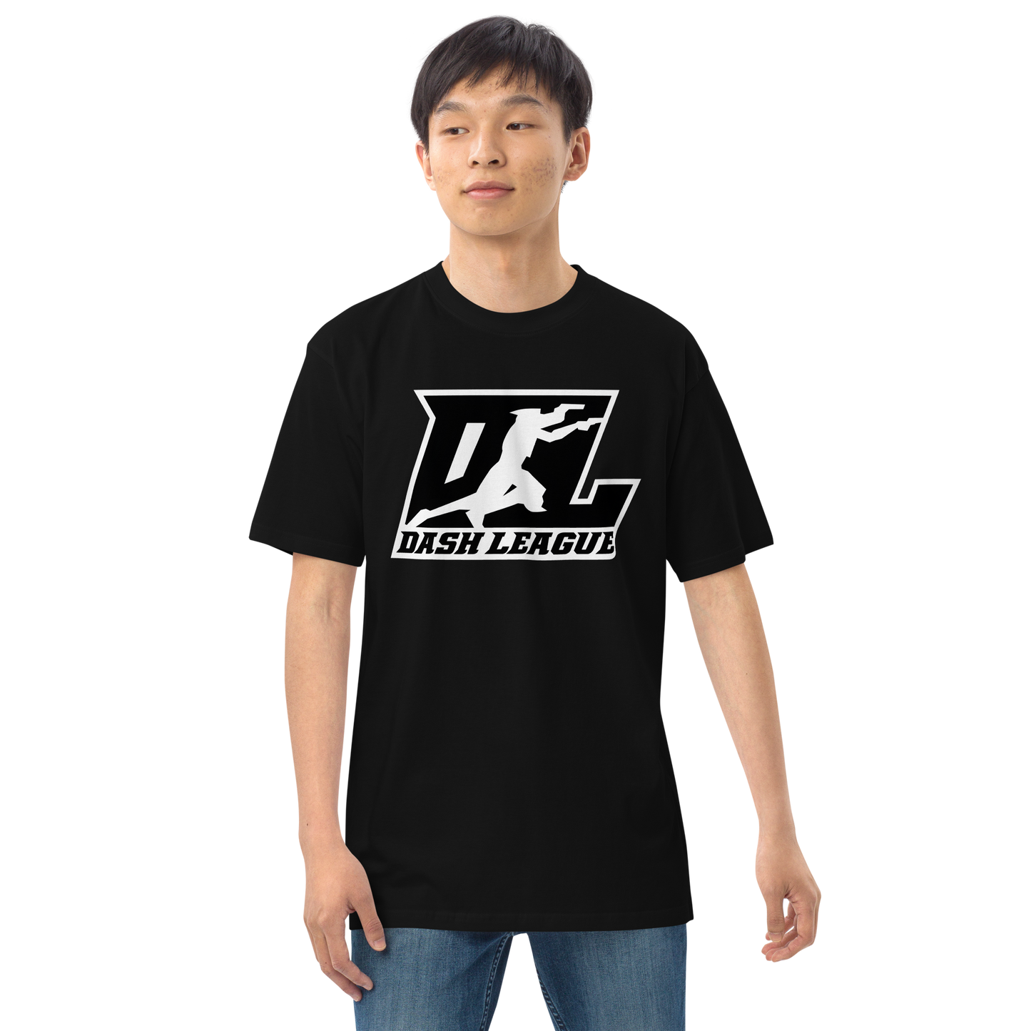 Shirt (Men) Black with White Outline DL Logo