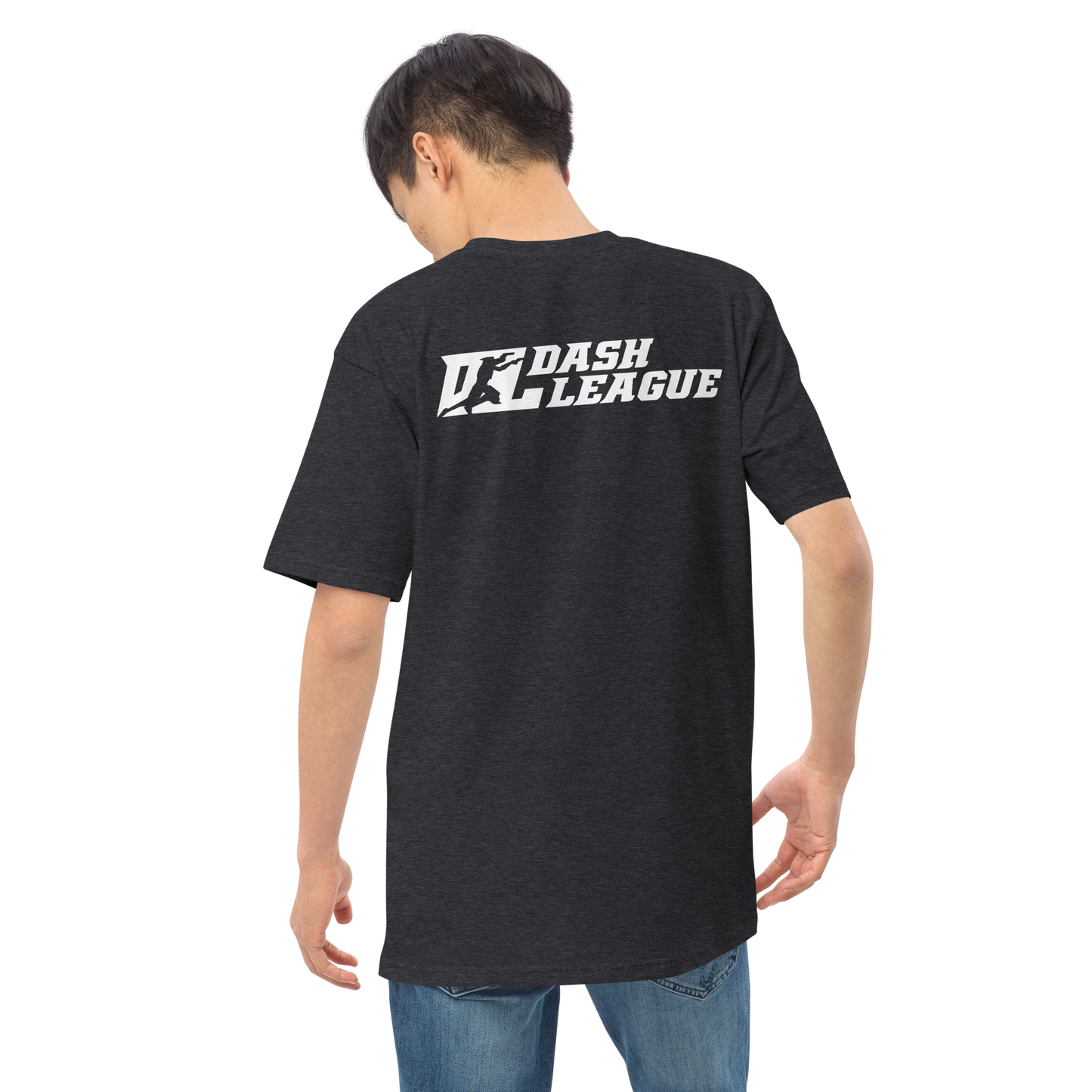 T-shirt blanc pour homme avec logo DL (avant + arrière)