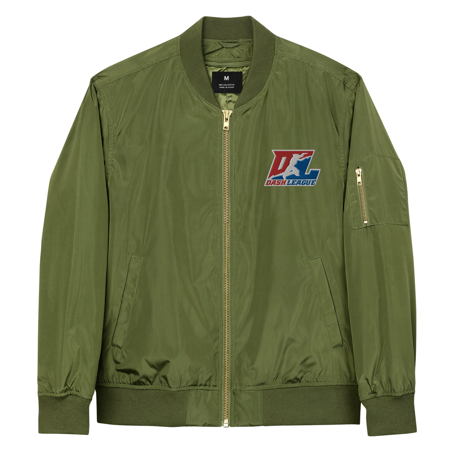 Bomber Jacket Embroidered Color with White Outline DL Logo