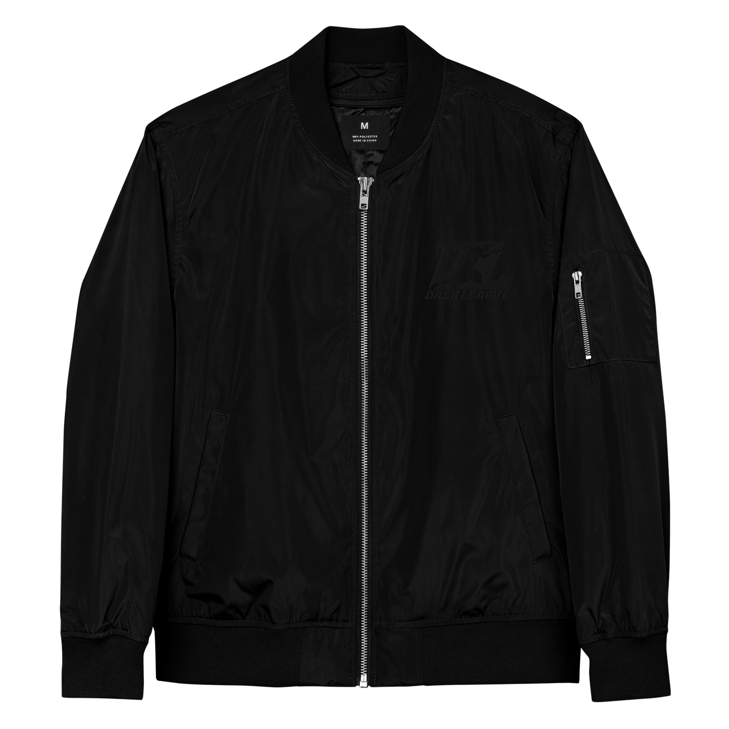 Bomber Jacket Embroidered Black DL Logo