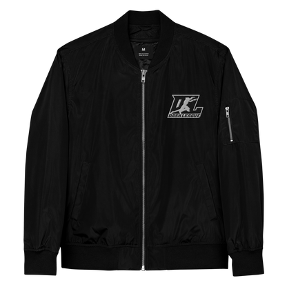 Bomber Jacket Embroidered Black with White Outline DL