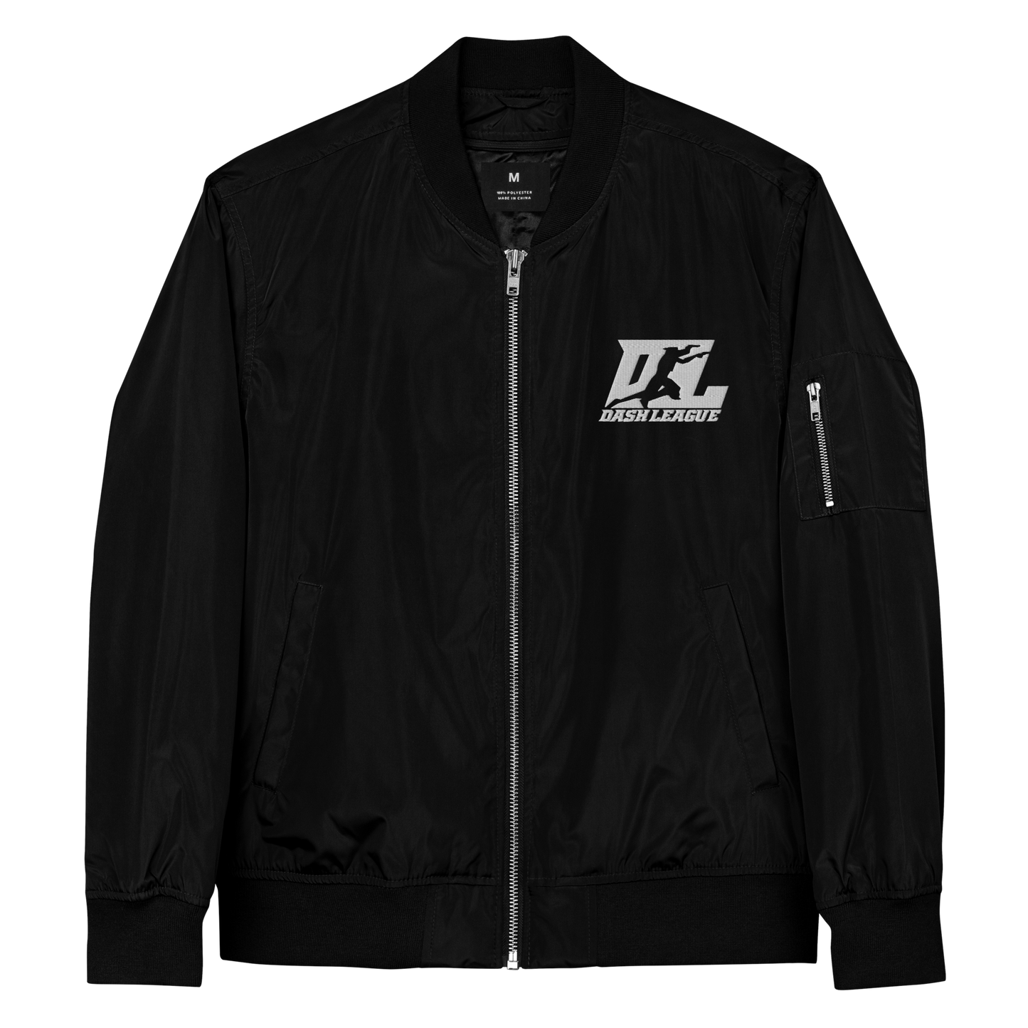 Bomber Jacket Embroidered White DL Logo