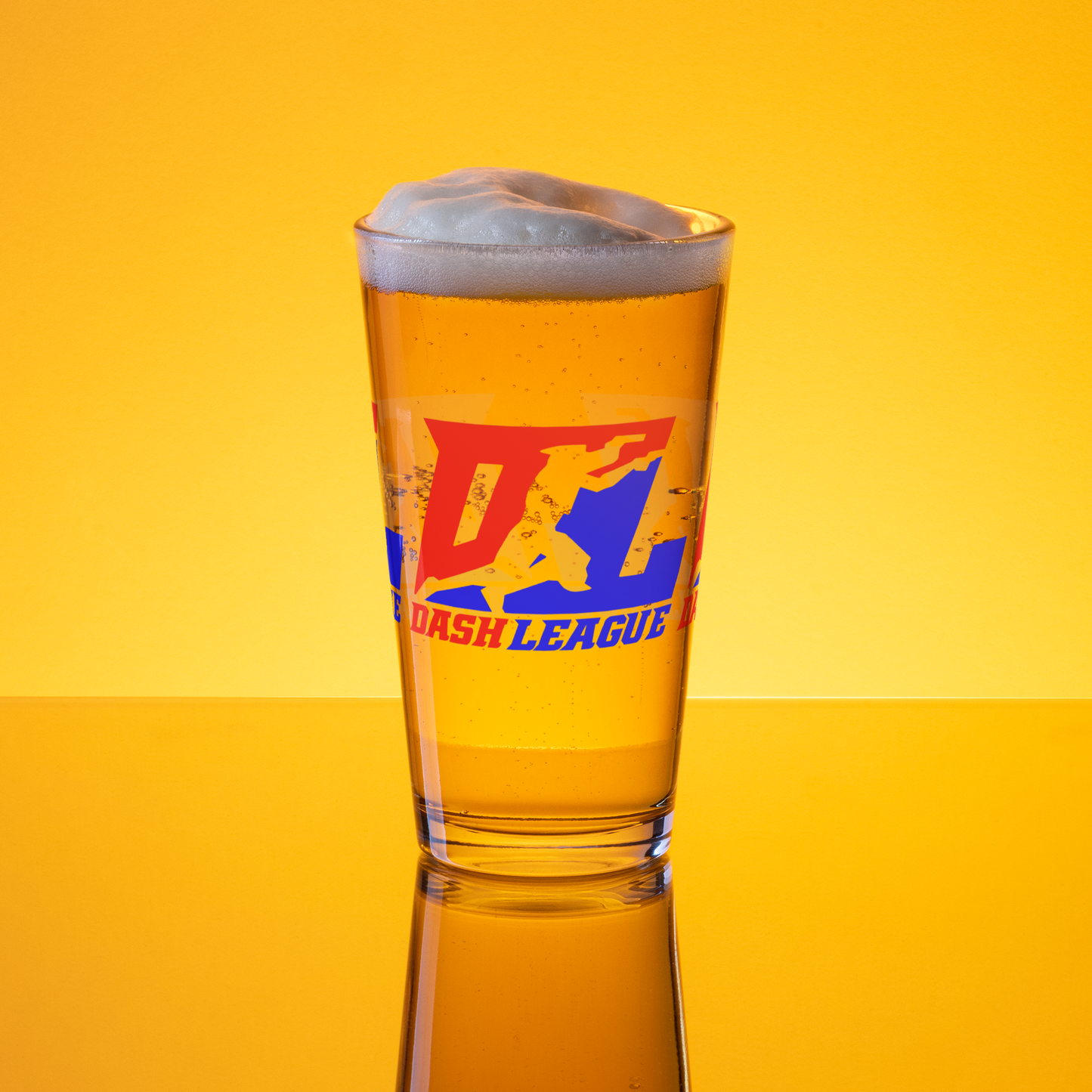 Pint Glass Color DL Logo Wrap