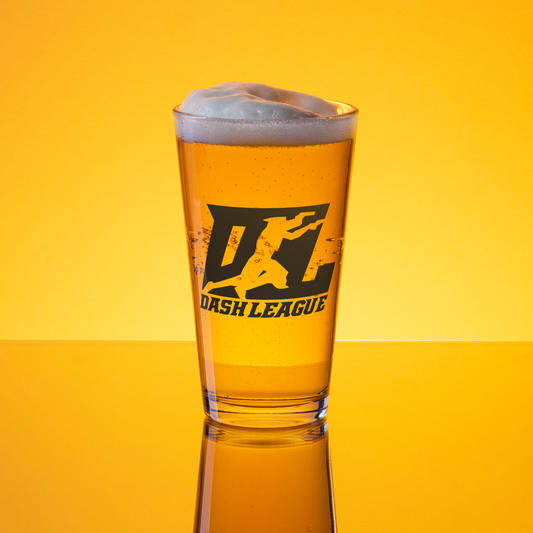 Pint Glass Black DL Logo