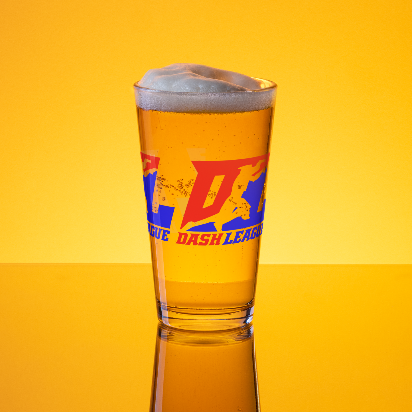 Pint Glass Color DL Logo Wrap