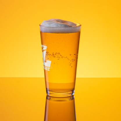 Pint Glass White DL Logo