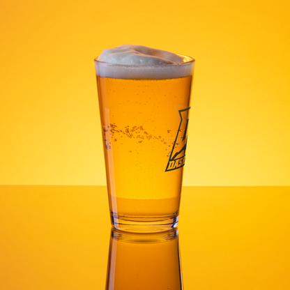 Pint Glass Black Outline DL Logo