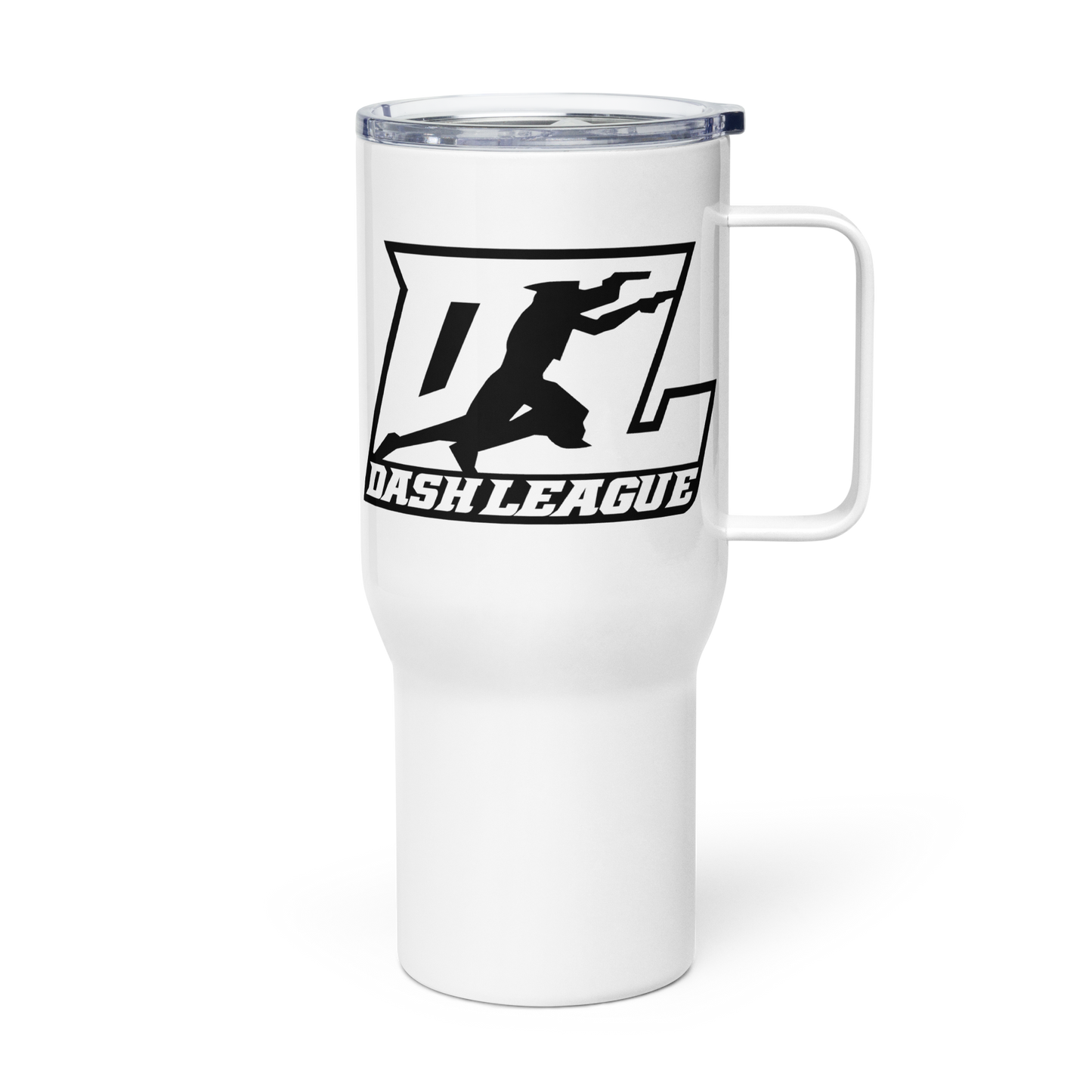 Travel Mug Black Outline DL Logo