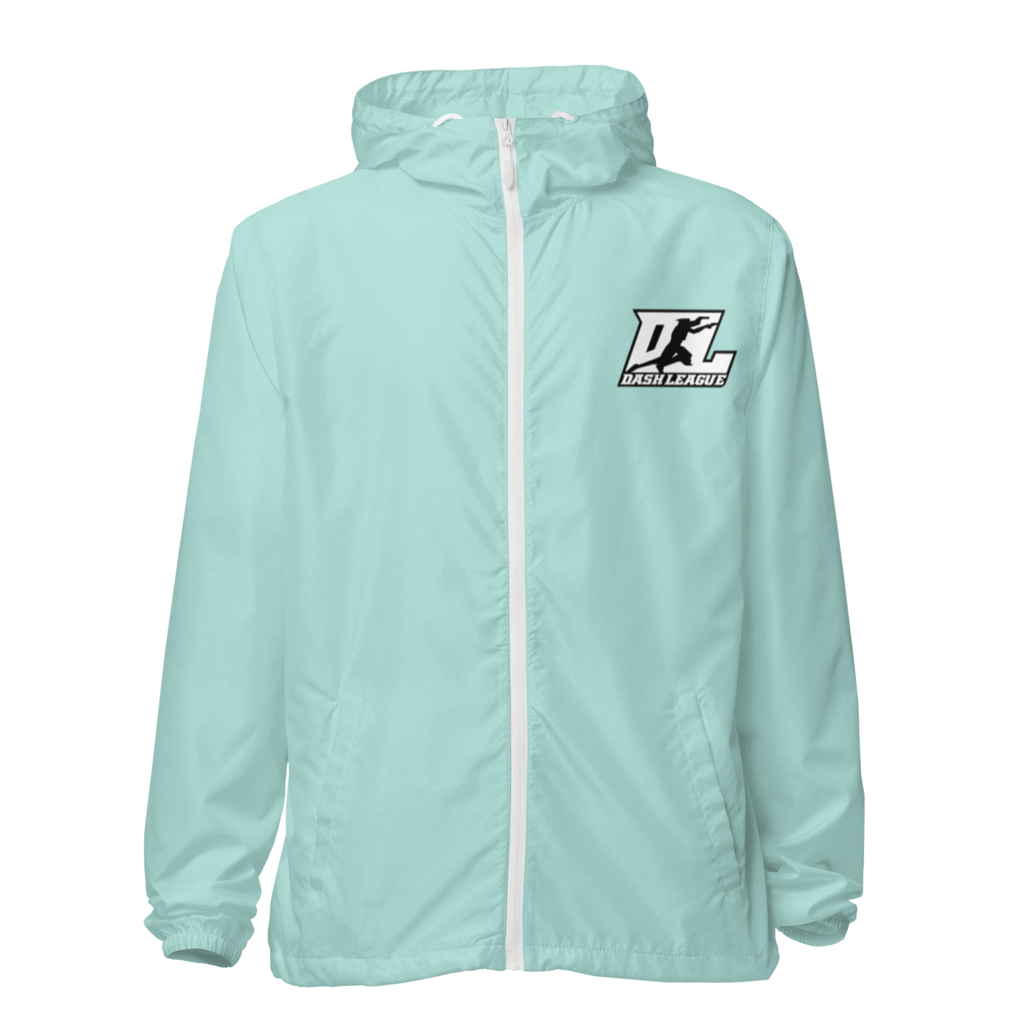 Windbreaker White with Black Outline DL Logo (Front+Back)