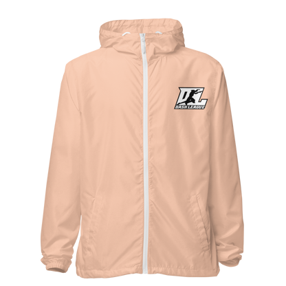 Windbreaker White with Black Outline DL Logo (Front+Back)