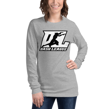 Long Sleeve Shirt White with Black Outline DL Logo