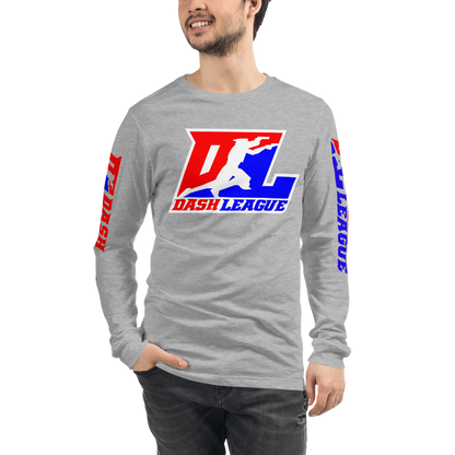 Long Sleeve Shirt Color with White Outline DL Logo (Front+Sleeves)