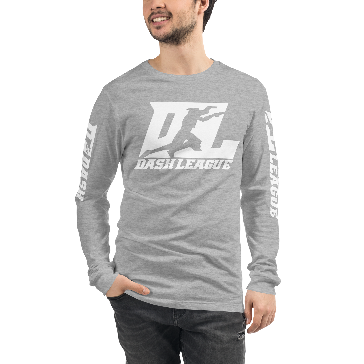 Long Sleeve Shirt White DL Logo (Front+Sleeves)