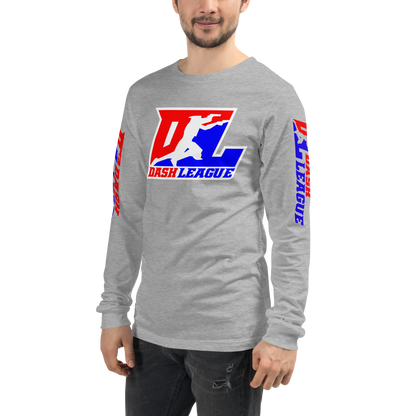 Long Sleeve Shirt Color with White Outline DL Logo (Front+Sleeves)