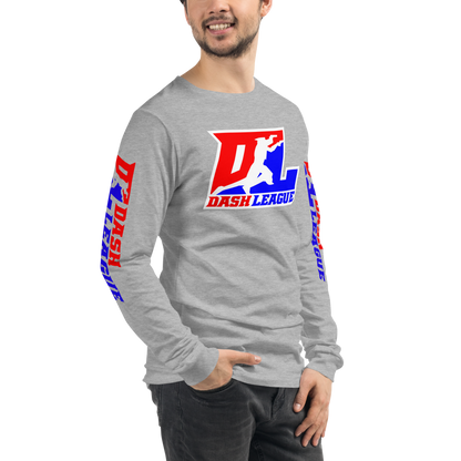 Long Sleeve Shirt Color with White Outline DL Logo (Front+Sleeves)