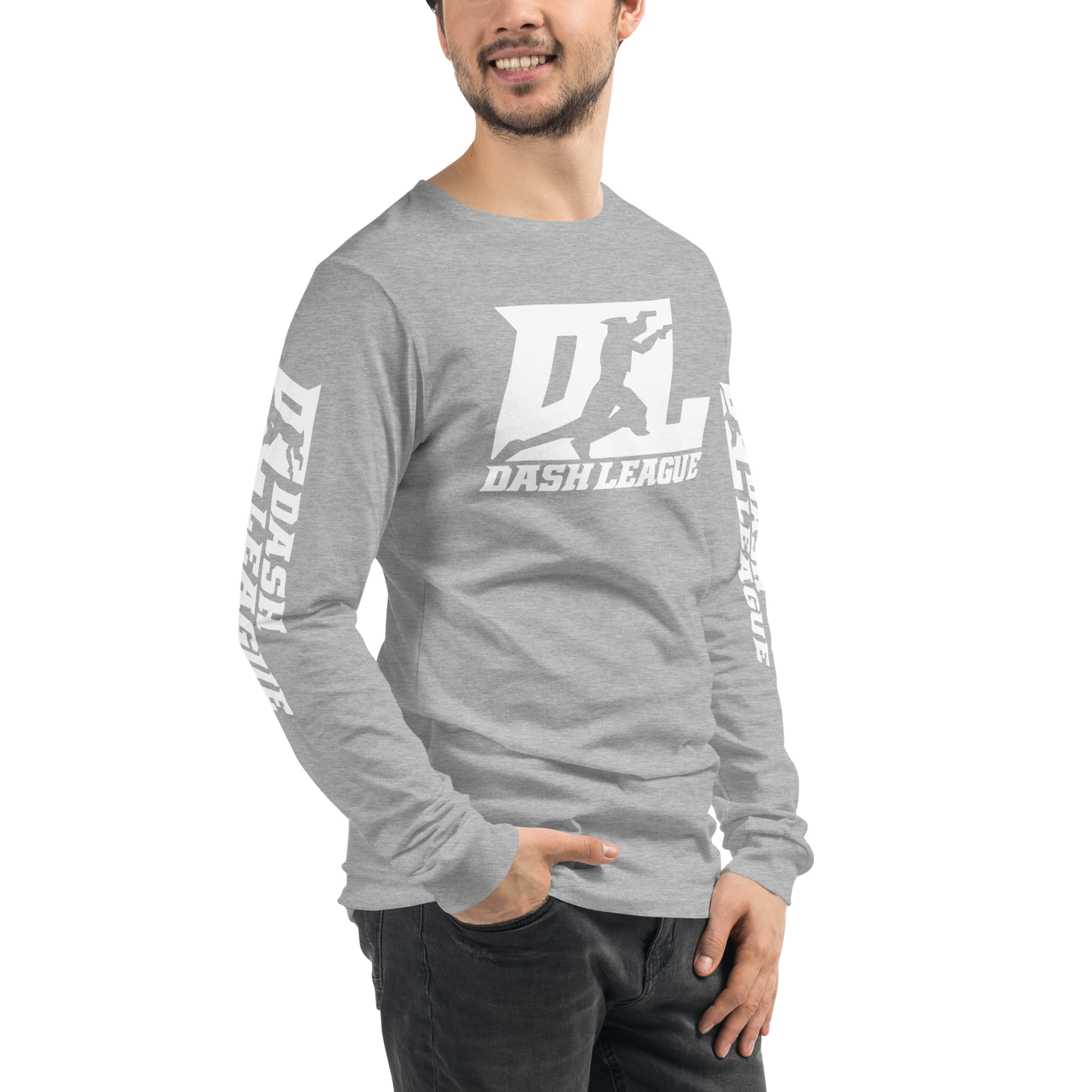 Long Sleeve Shirt White DL Logo (Front+Sleeves)