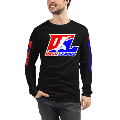 Long Sleeve Shirt Color with White Outline DL Logo (Front+Sleeves)