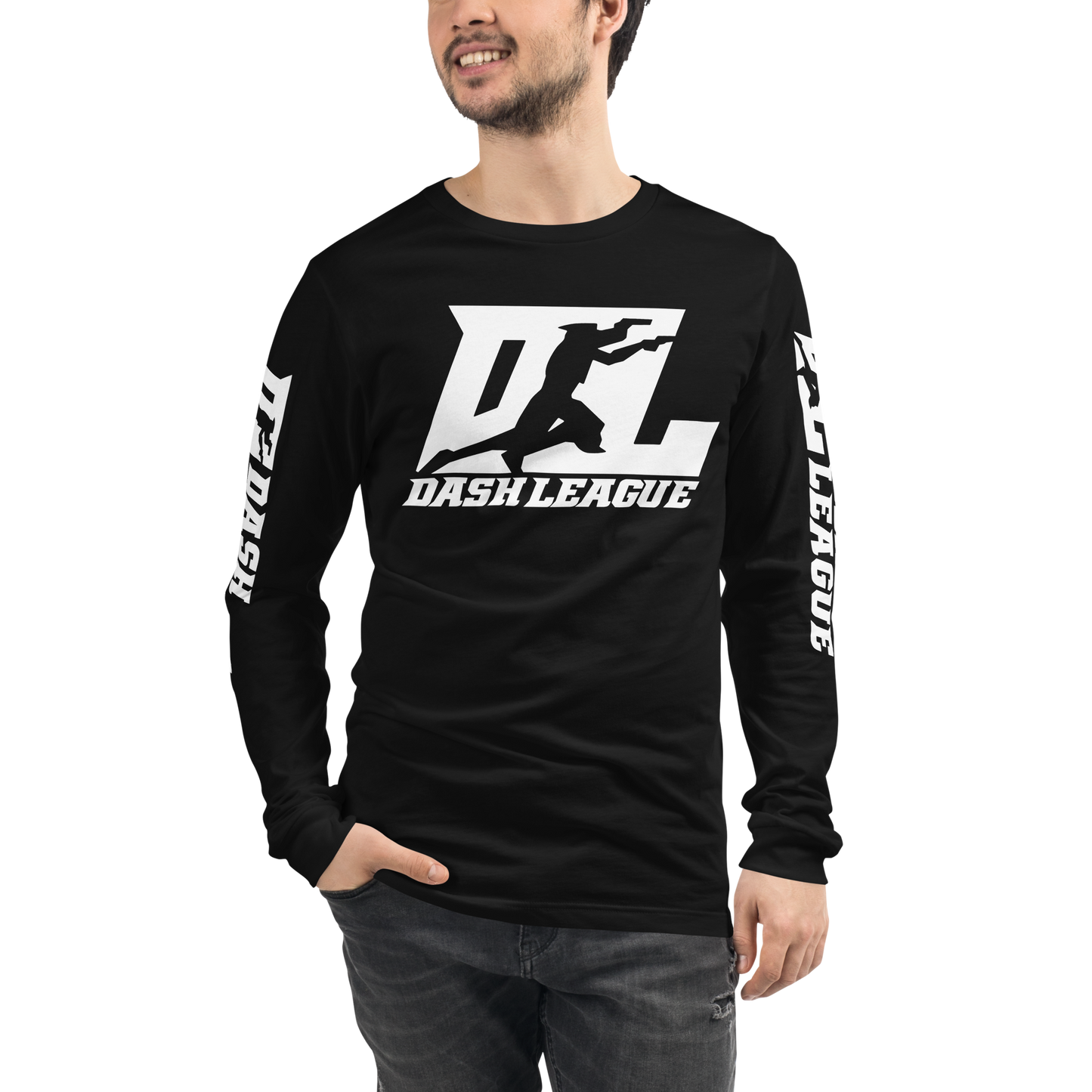 Long Sleeve Shirt White DL Logo (Front+Sleeves)