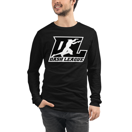 Long Sleeve Shirt Black with White Outline DL Logo