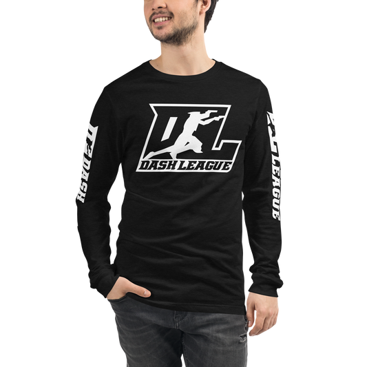 Long Sleeve Shirt White Outline DL Logo (Front+Sleeves)