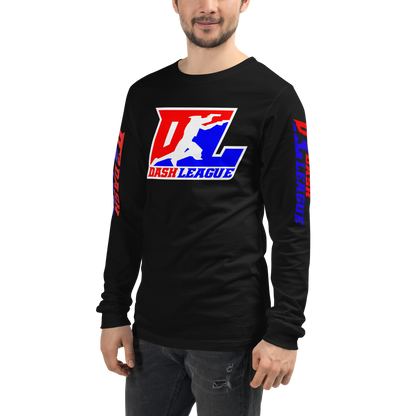 Long Sleeve Shirt Color with White Outline DL Logo (Front+Sleeves)