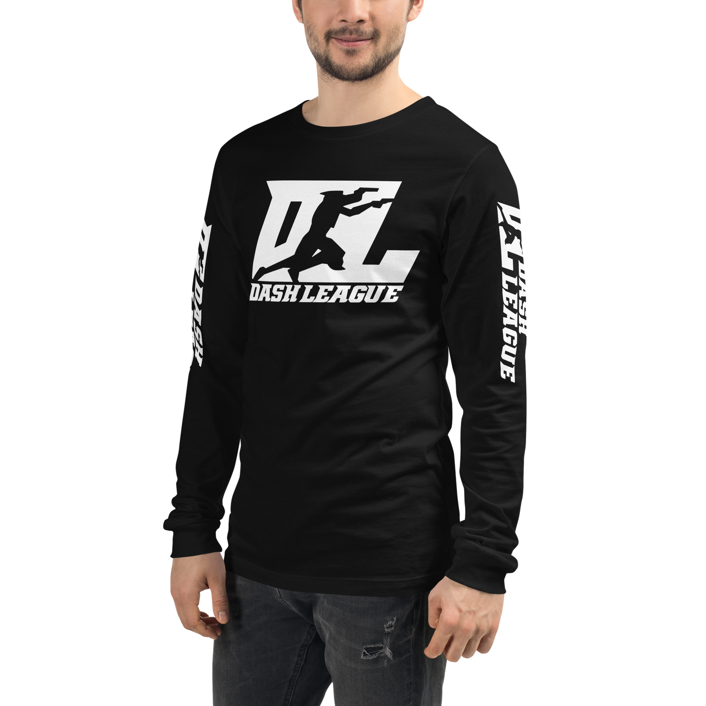 Long Sleeve Shirt White DL Logo (Front+Sleeves)