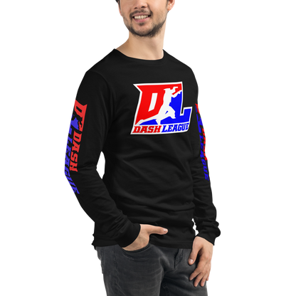 Long Sleeve Shirt Color with White Outline DL Logo (Front+Sleeves)