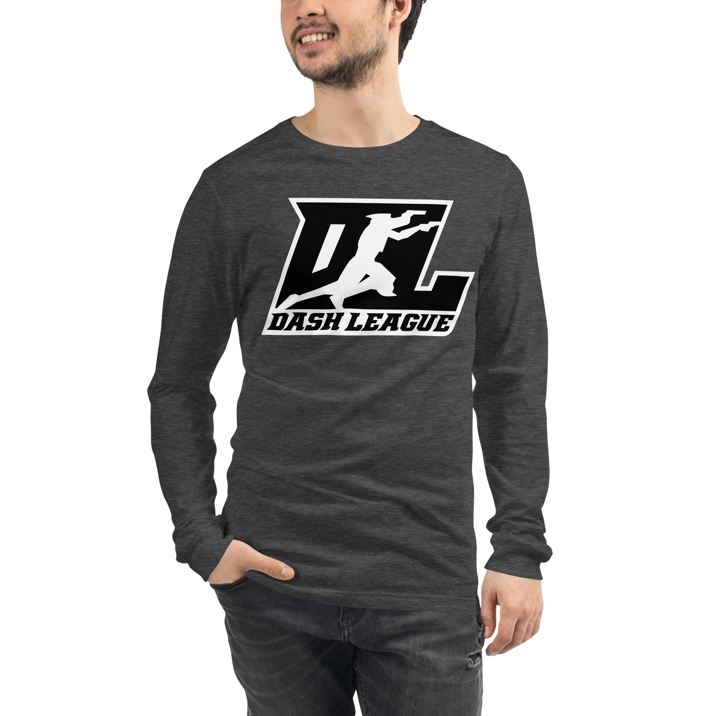 Long Sleeve Shirt Black with White Outline DL Logo