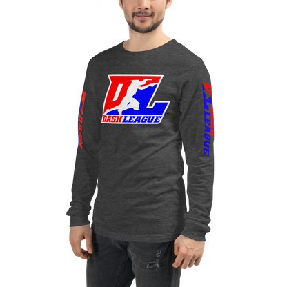 Long Sleeve Shirt Color with White Outline DL Logo (Front+Sleeves)