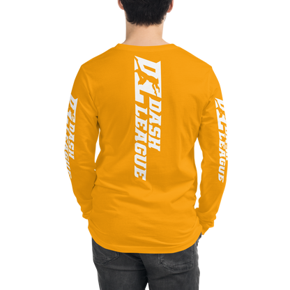 Long Sleeve Shirt White Wide DL Logo (Front+Back+Sleeves)