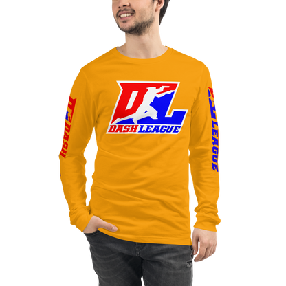 Long Sleeve Shirt Color with White Outline DL Logo (Front+Sleeves)