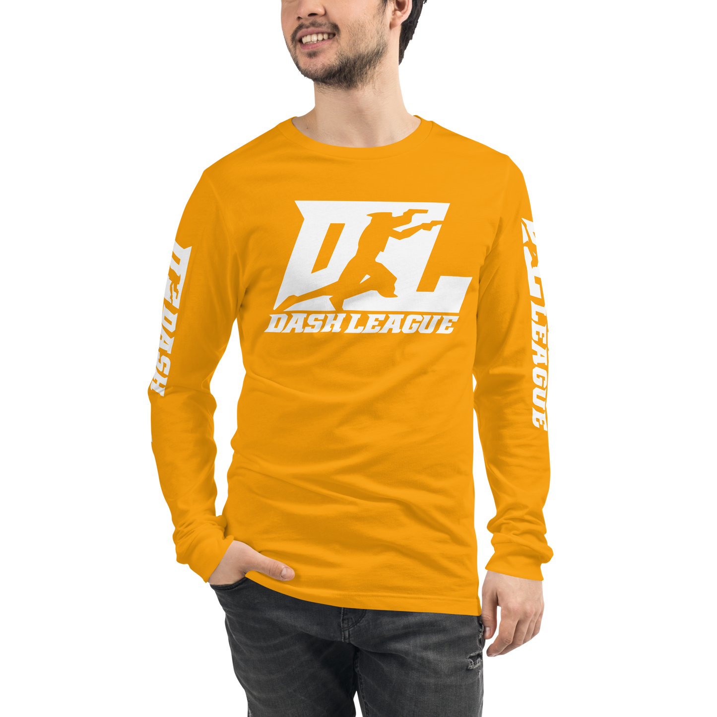 Long Sleeve Shirt White DL Logo (Front+Sleeves)