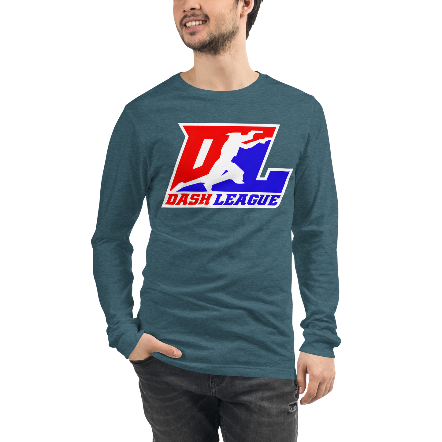 Long Sleeve Shirt Color with White Outline DL Logo (Front+Back)