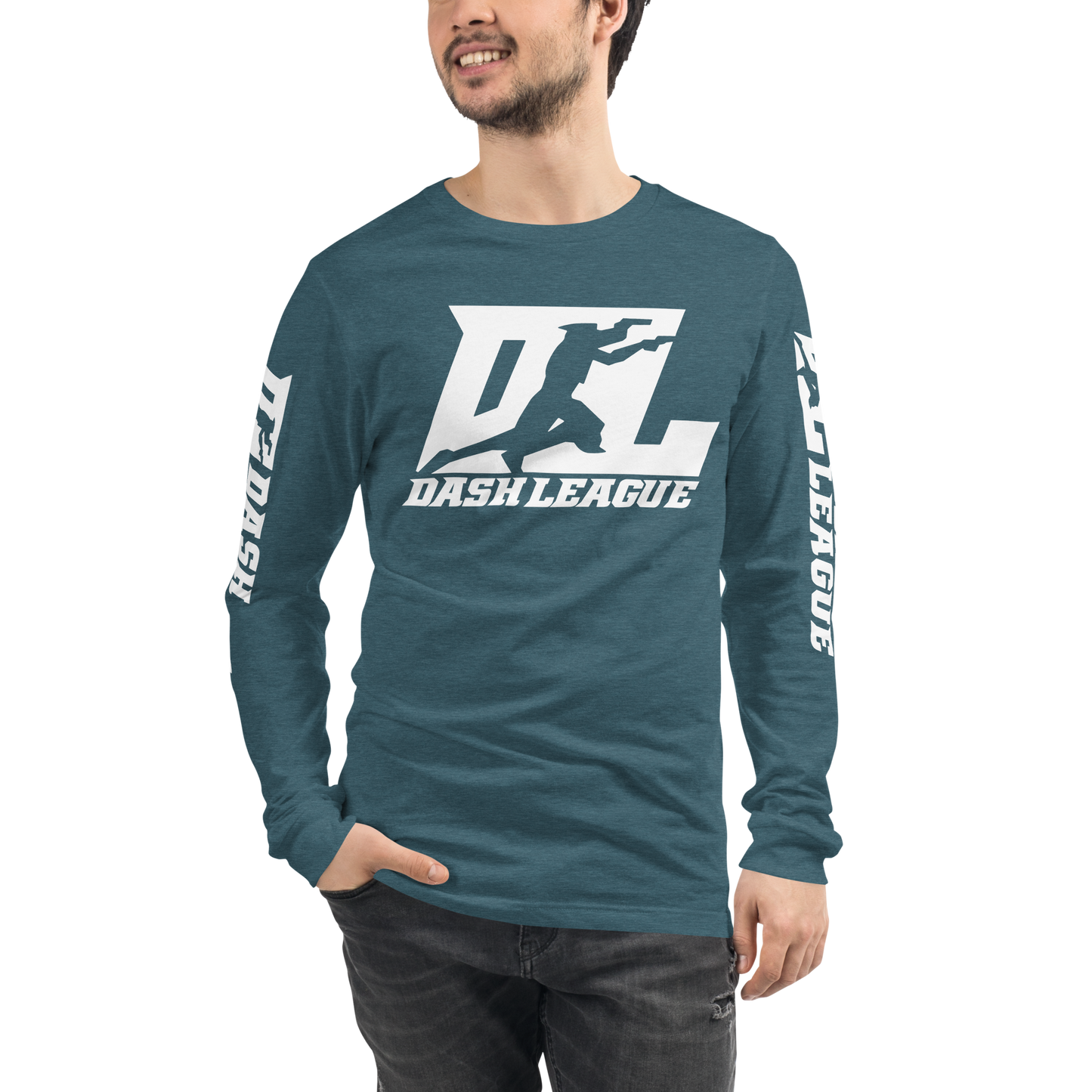 Long Sleeve Shirt White DL Logo (Front+Sleeves)