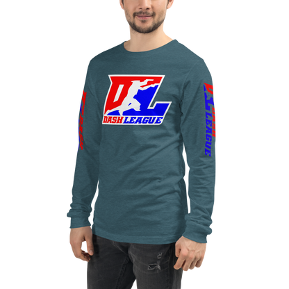 Long Sleeve Shirt Color with White Outline DL Logo (Front+Sleeves)