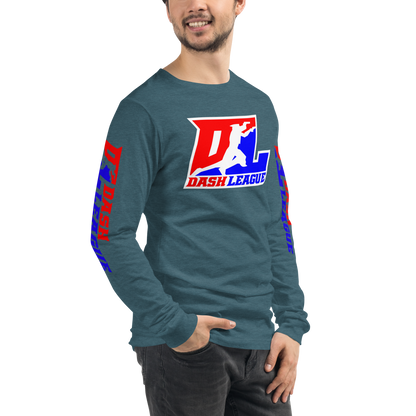 Long Sleeve Shirt Color with White Outline DL Logo (Front+Sleeves)