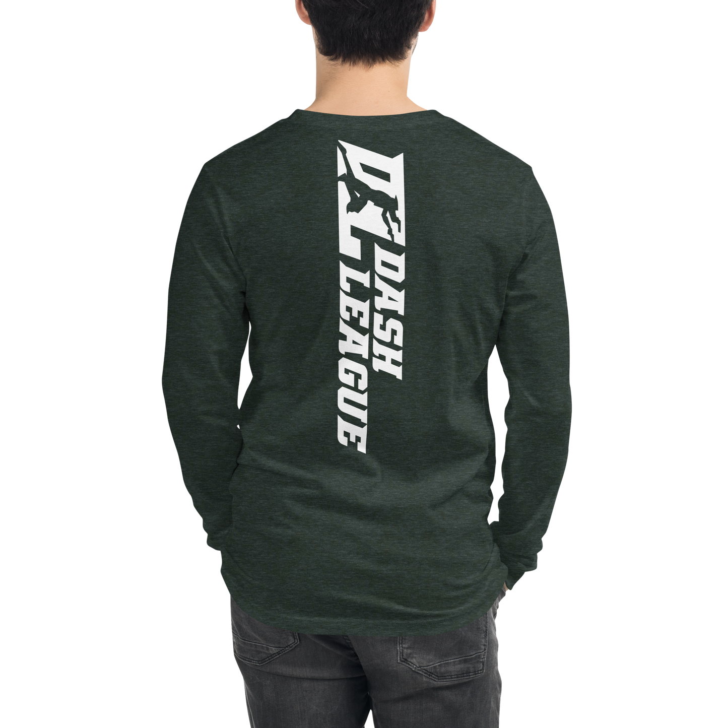 Long Sleeve Shirt White Wide DL Logo (Front+Back)