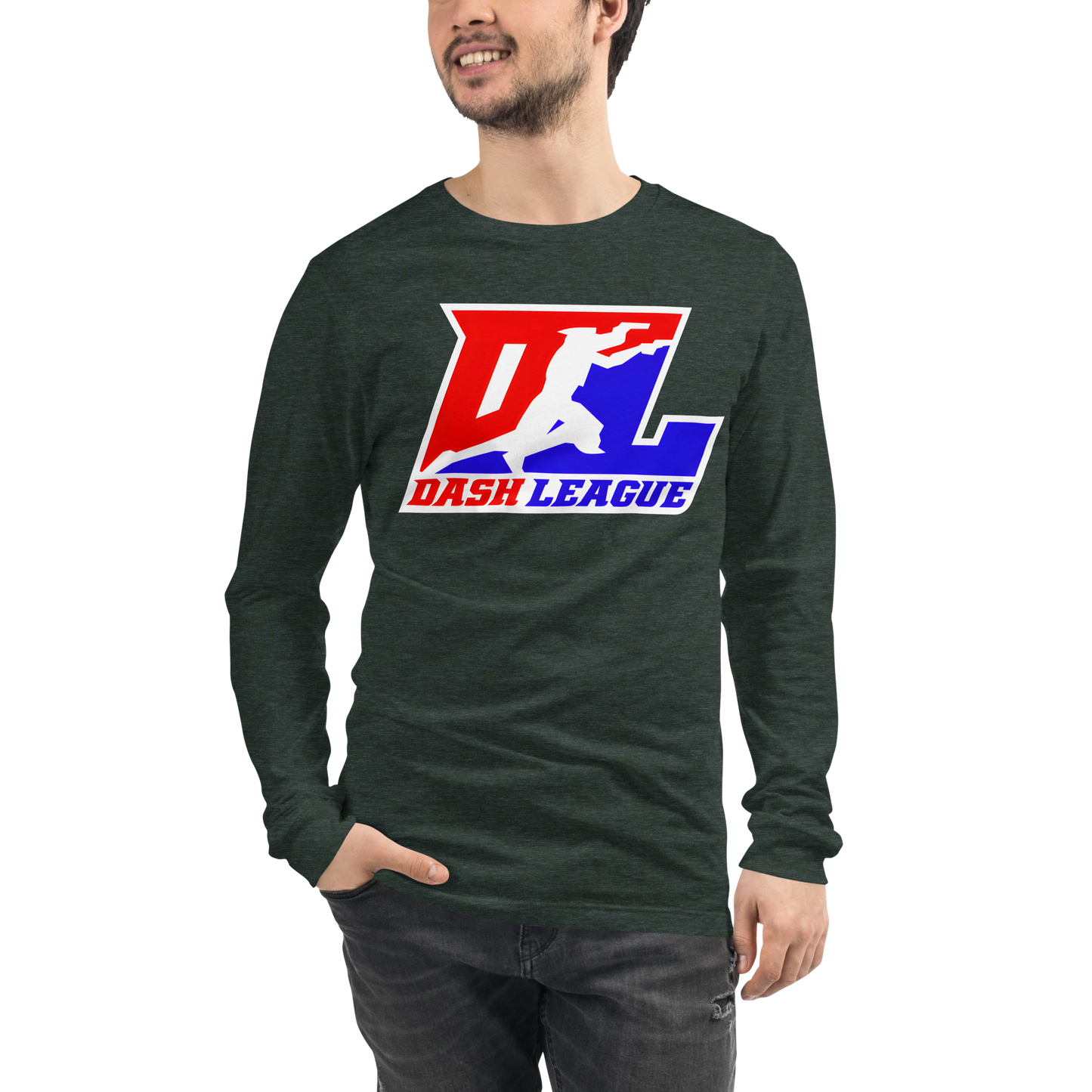 Long Sleeve Shirt Color with White Outline DL Logo (Front+Back)