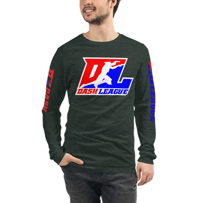 Long Sleeve Shirt Color with White Outline DL Logo (Front+Sleeves)