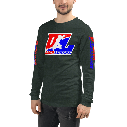 Long Sleeve Shirt Color with White Outline DL Logo (Front+Sleeves)