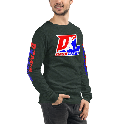 Long Sleeve Shirt Color with White Outline DL Logo (Front+Sleeves)