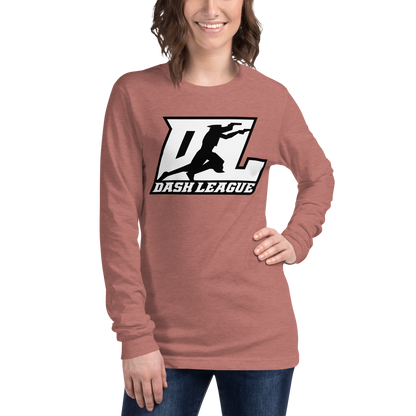 Long Sleeve Shirt White with Black Outline DL Logo