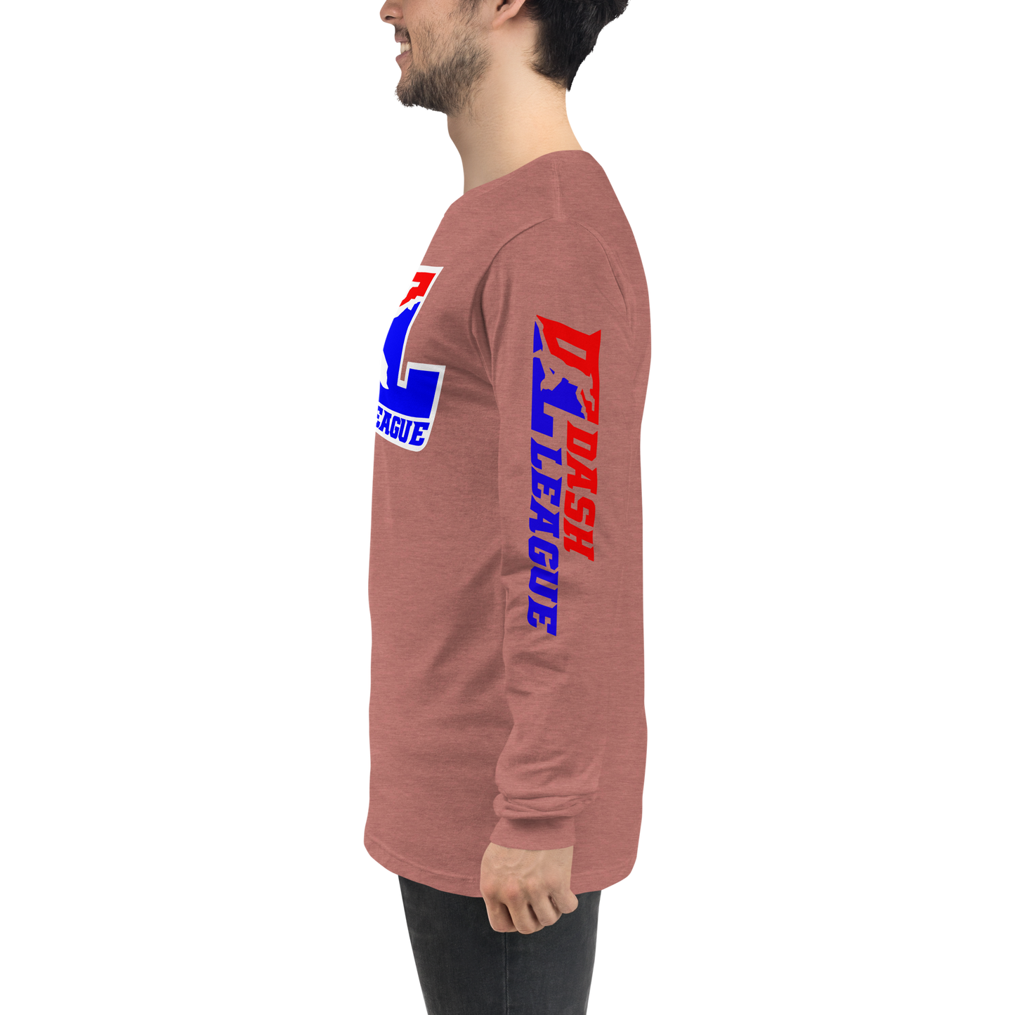 Long Sleeve Shirt Color with White Outline DL Logo (Front+Sleeves)