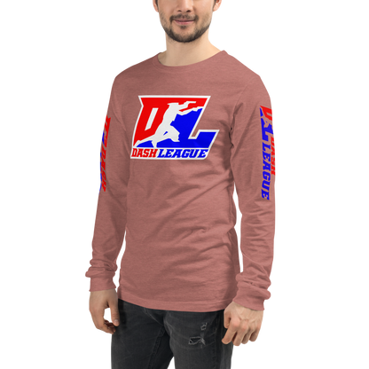 Long Sleeve Shirt Color with White Outline DL Logo (Front+Sleeves)