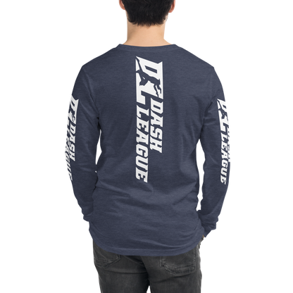 Long Sleeve Shirt White Wide DL Logo (Front+Back+Sleeves)