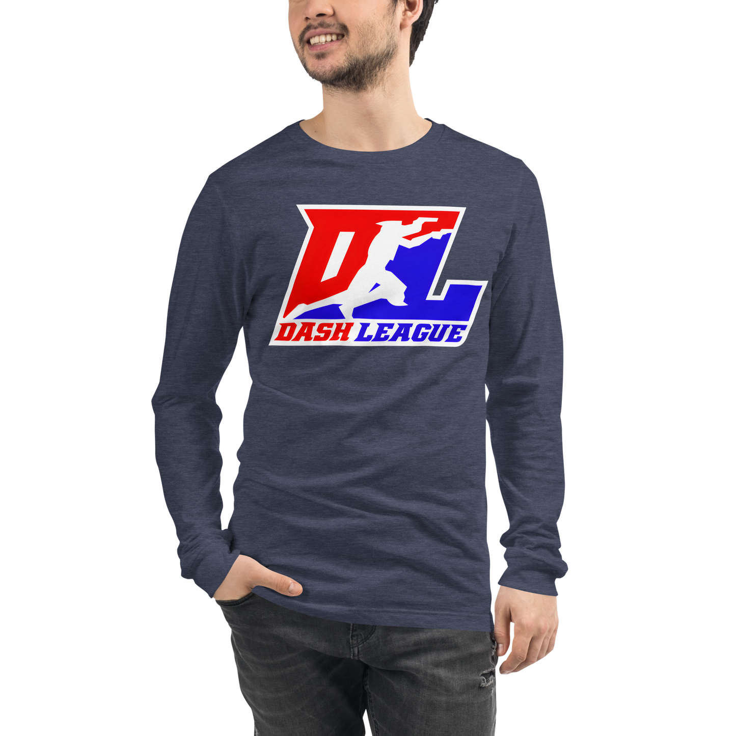 Long Sleeve Shirt Color with White Outline DL Logo (Front+Back)