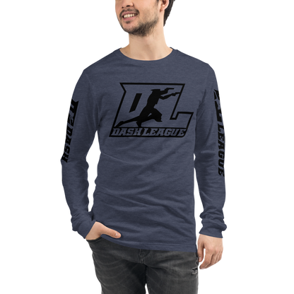 Long Sleeve Shirt Black Outline DL Logo (Front+Sleeves)