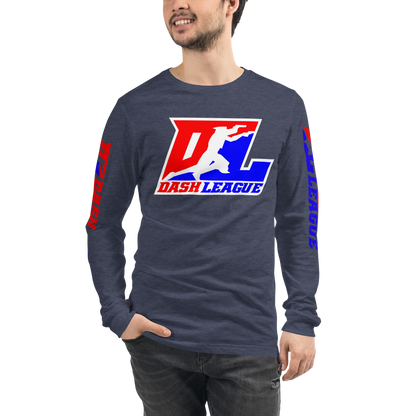 Long Sleeve Shirt Color with White Outline DL Logo (Front+Sleeves)